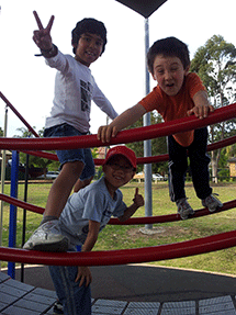 playground fun with Raghav & Ethan